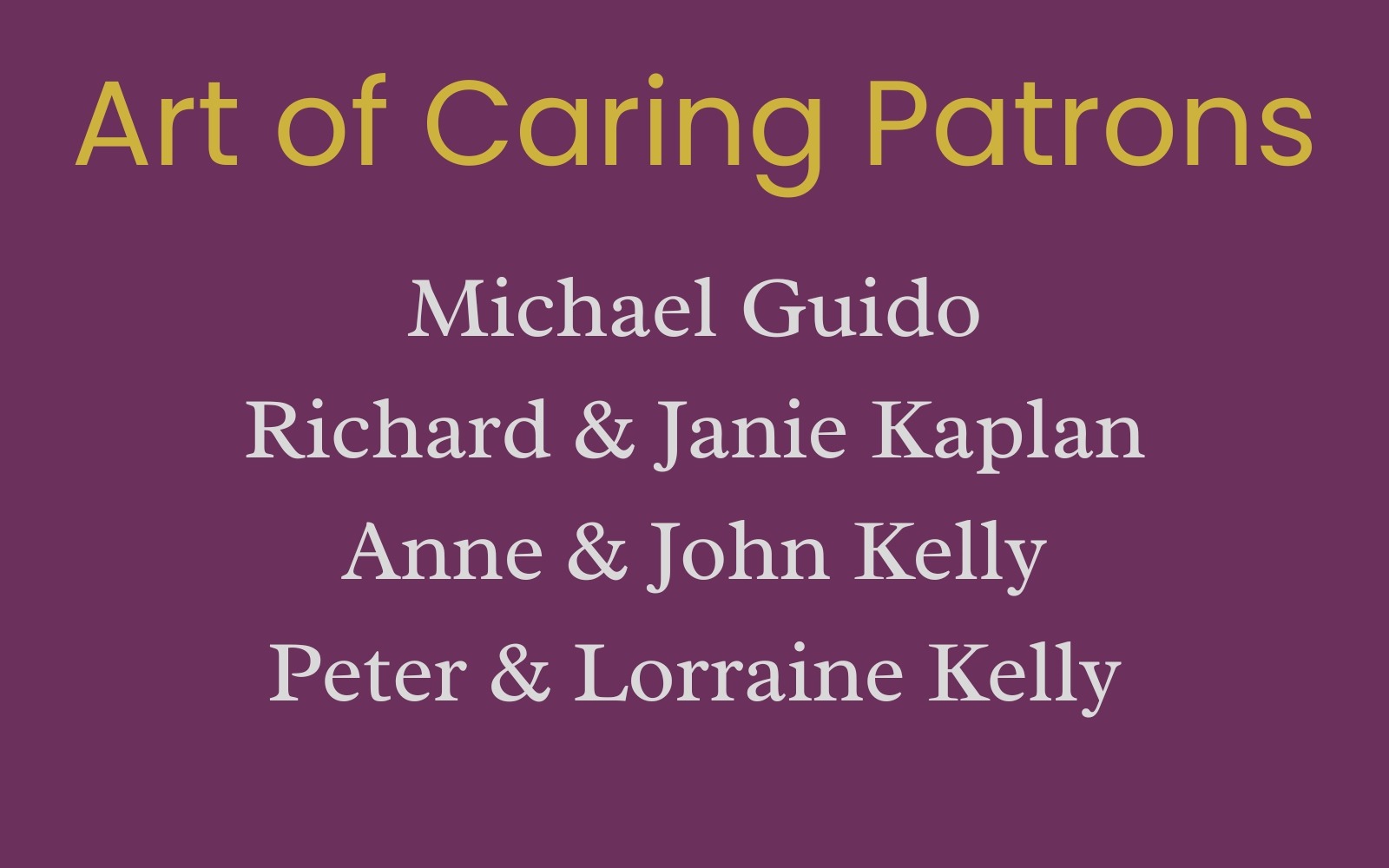 Art of Caring Patrons 2
