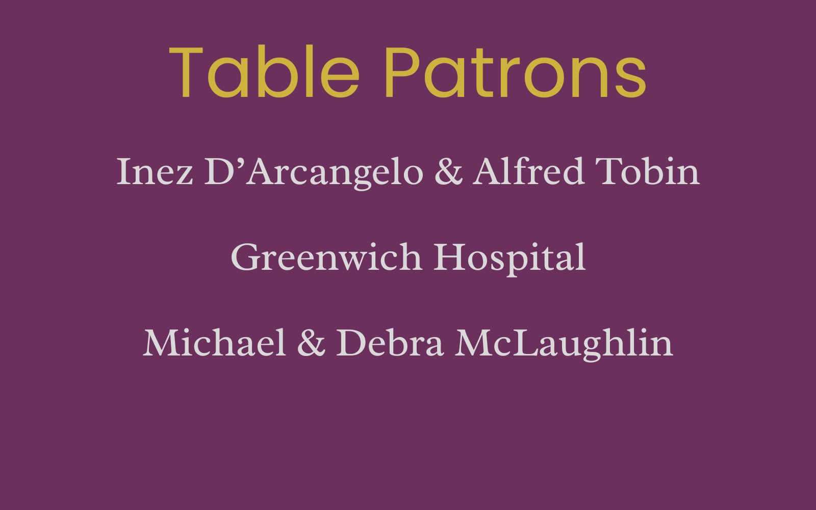 Table patron patrons